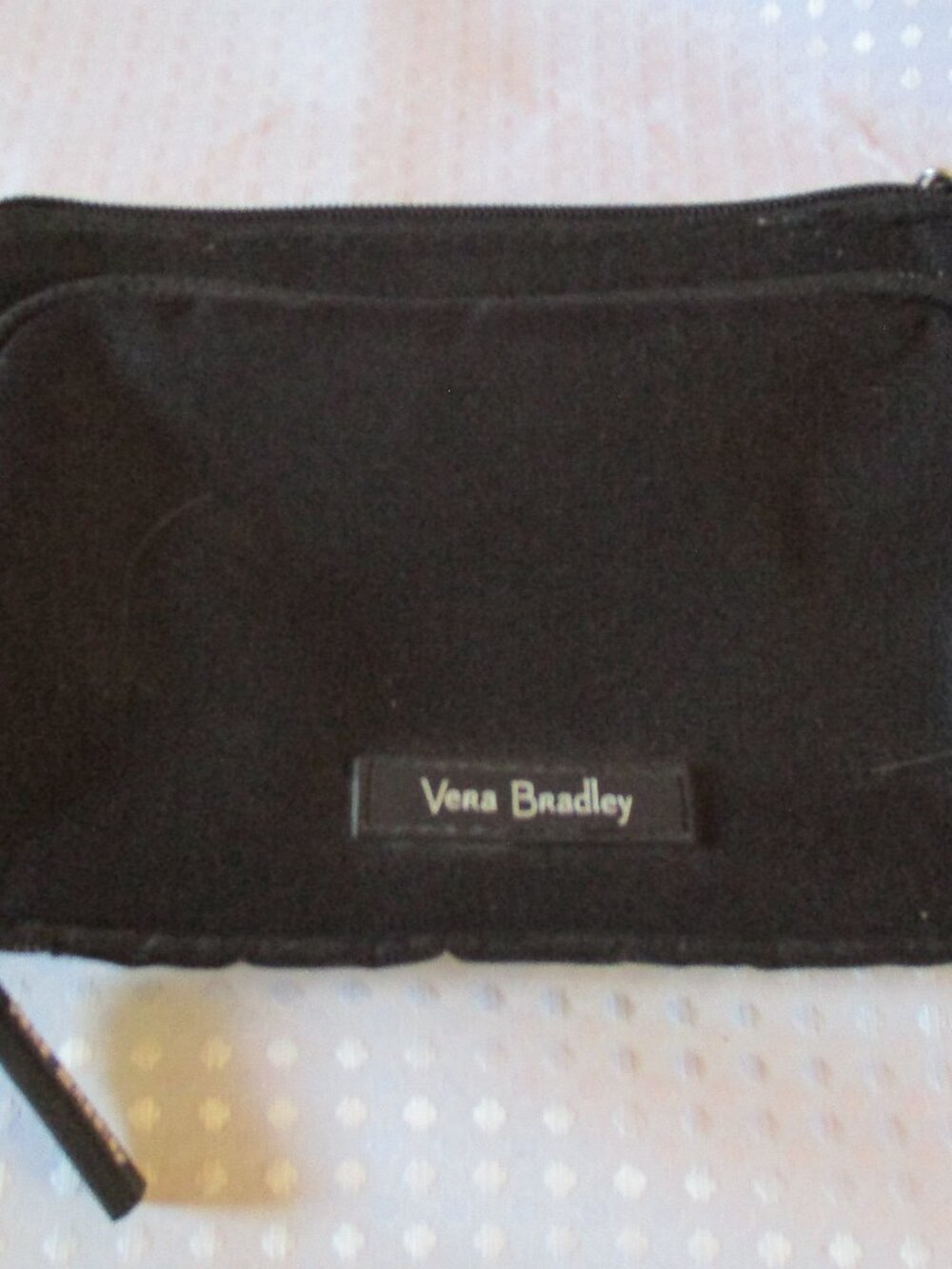 Vera Bradley Black Compact Organizer Bag With Floral Print Liner